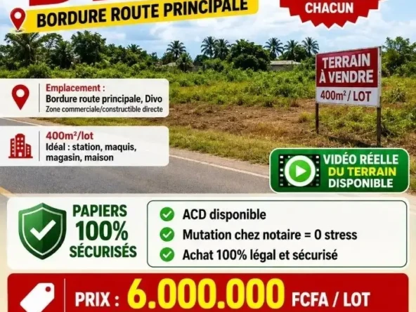 Terrain à vendre à Divo