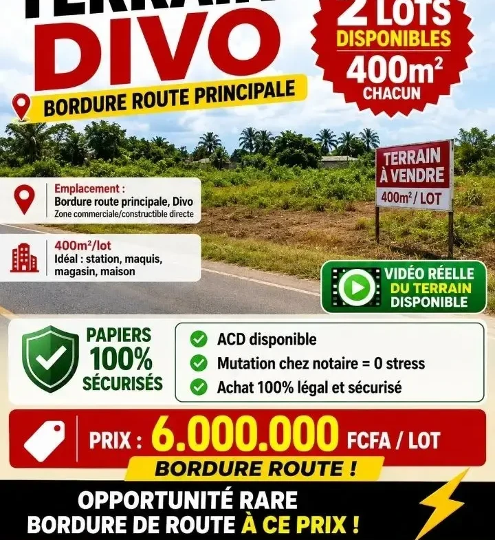 Terrain à vendre à Divo